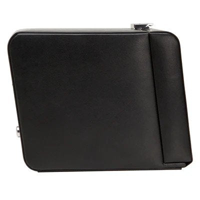 WOLF Wolf Heritage Single Winder 270002Wolf Heritage Single Winder with Glass Cover, Black - Secure Fit with Patented Lock-in Dynamic Cuff - for Bigger, Heavier Watches - Vegan Leather - Includes Universal Adapter - 4